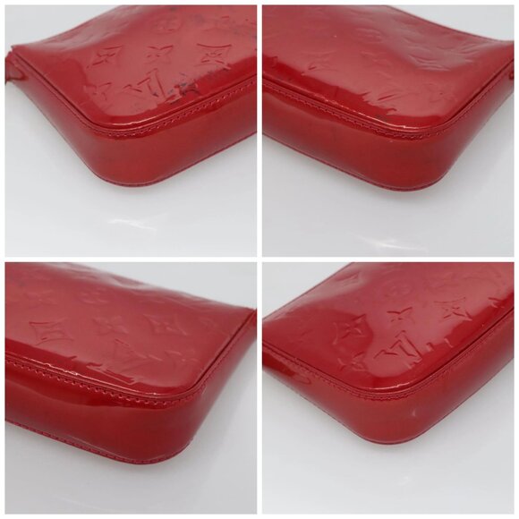 LOUIS VUITTON Vernis Pochette Accessoires Pouch Pomme D'amour M91577 Auth 125358 - Picture 14 of 16
